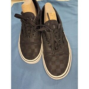 Vans Checkered Black Unisex 6.5 Men 8 Women Canvas Sneakers ￼